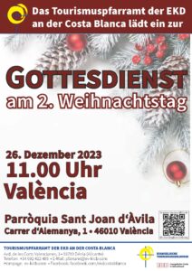 Plakat Weihnachtsgottesdienst València 2023