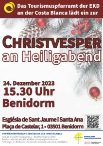 Plakat Christvesper in Benidorm 2023